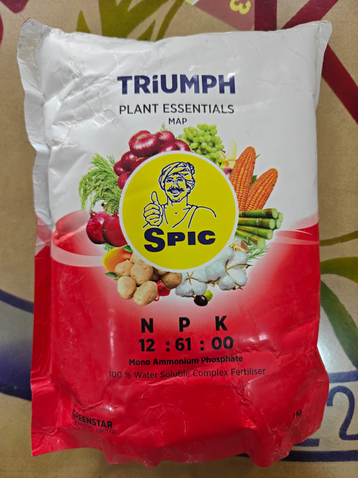 SPIC Triumph NPK 12:61:00 Water Soluble Fertilizer | 1kg | Mono Ammonium Phosphate